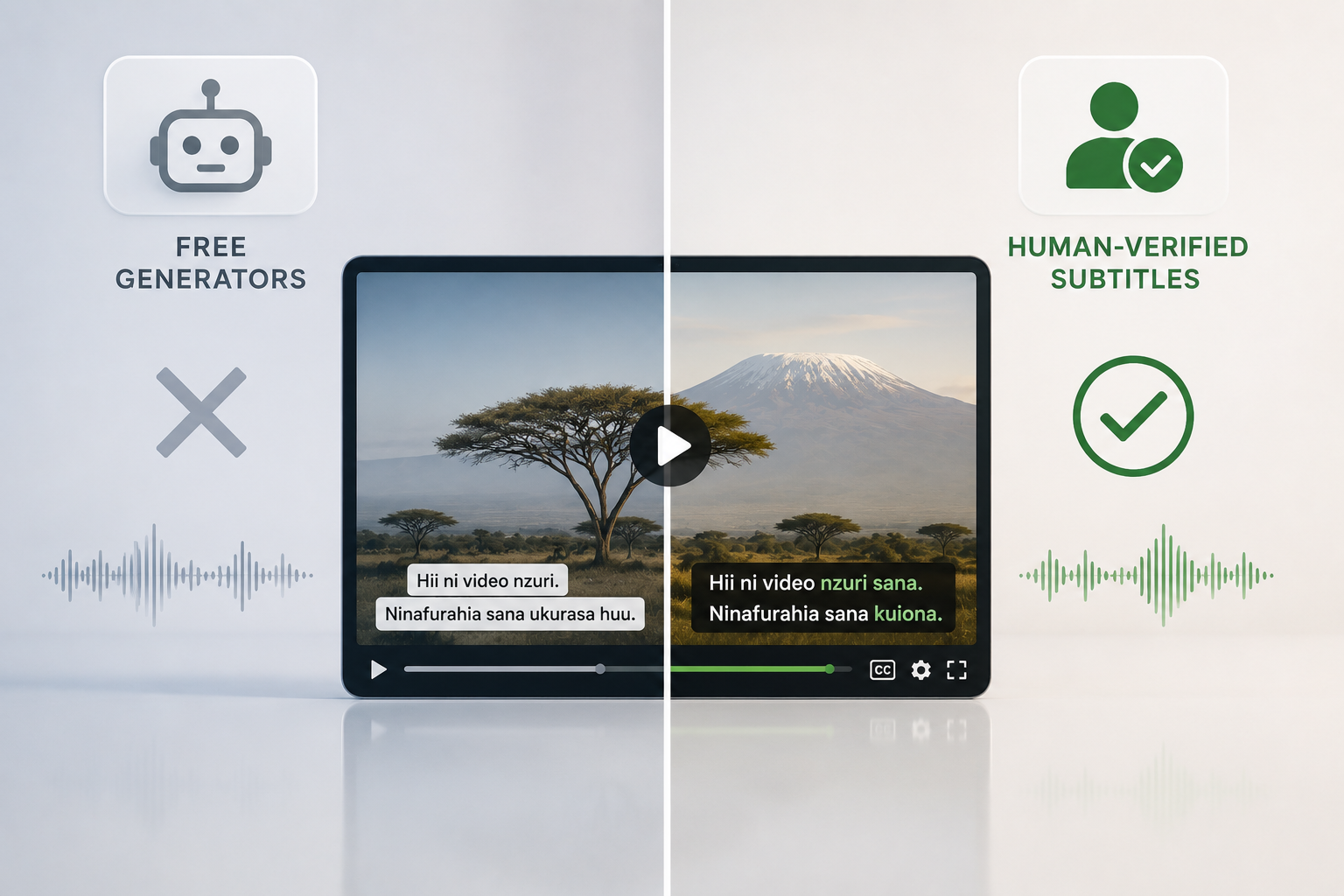 Free Swahili Subtitle Generators vs. Human-Verified Subtitles: What Actually Changes